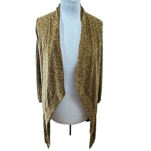 Paisley Raye Women's NWT SZ‎ XS Open Front Brown Cardigan Textured Poly Blend